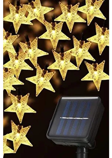 Güneş Enerjili Solar Yıldızlı 8 Fonksiyonlu 7 Metre 30 Yıldız Günışığı LED Su Geçirmez