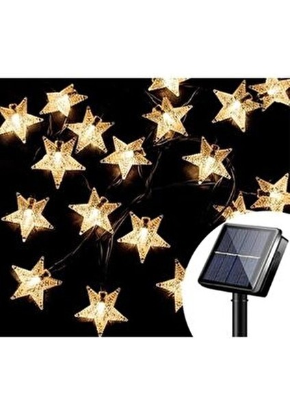 Güneş Enerjili Solar Yıldızlı 8 Fonksiyonlu 7 Metre 30 Yıldız Günışığı LED Su Geçirmez fırsatları