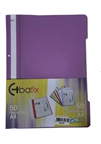 Telli Dosya A4 Açık Mor- 50 Adet 8698521819755