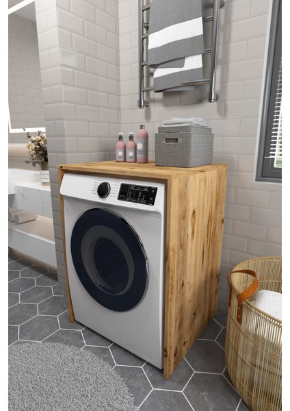 Çamaşır Makinesi Dolabı Kurutma Makinesi Uyumlu Kapaksız Dolap 91.8 x 67.3 x 60 cm fiyatları