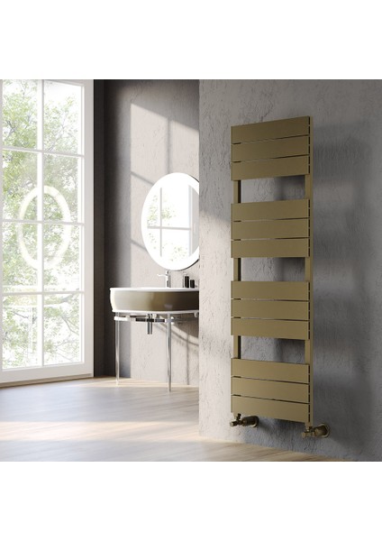 Benoit Alüminyum Dekoratif Havlupan 500X700 mm 6 Dilim Fırçalanmış Bronz Eloksal | 533 W