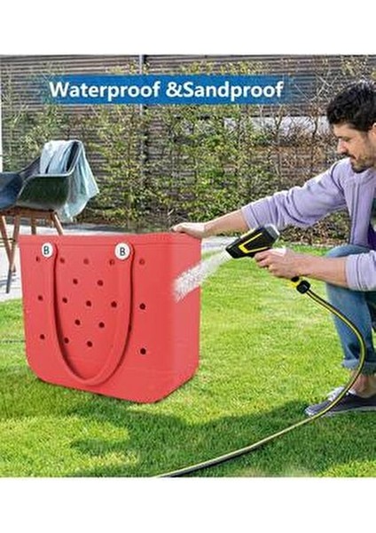 Gri Plaj Çantası Kadınlar İçin Ergonomik Tasarım Tekstil Materyal Düz Desen