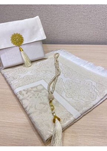 3'lü Şantuk Çantalı Hediyelik Çeyizlik Tesbih Seccade Seti fiyatları