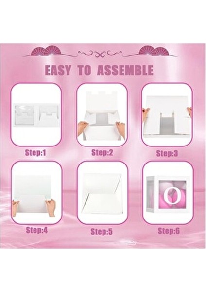 One Yazılı Şeffaf Kutu Balonlu Doğum Günü Seti Parti Kutlama Eğlence modelleri