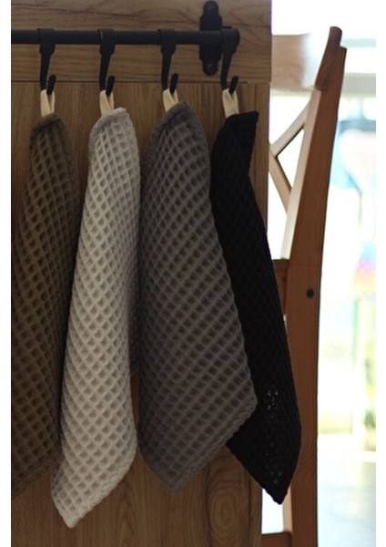 Waffle Mutfak Havlusu Seti 8'li %100 Pamuk - (30X30 Cm)