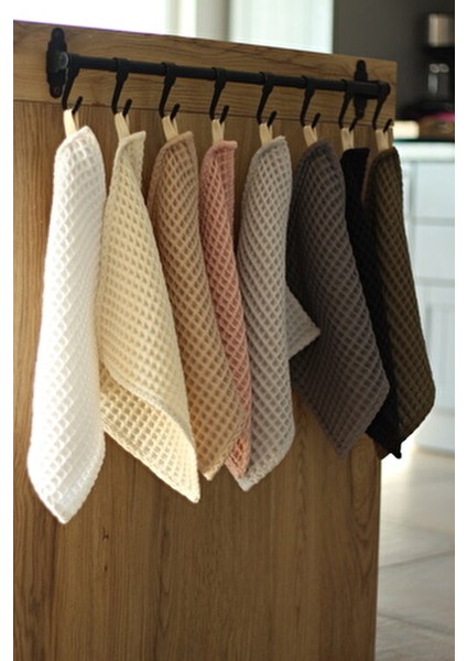 Waffle Mutfak Havlusu Seti 8'li %100 Pamuk - (30X30 Cm)