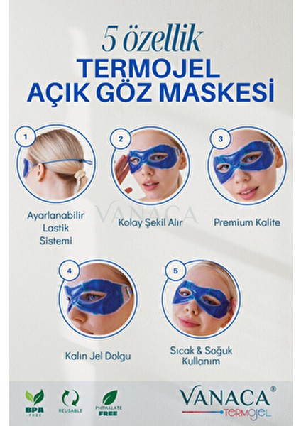 Sıcak Soğuk Termojel Buzlu Göz Maskesi, Baş ağrısı, Göz Altı Torbaları, Ödem ve Şişlik Giderici. modelleri