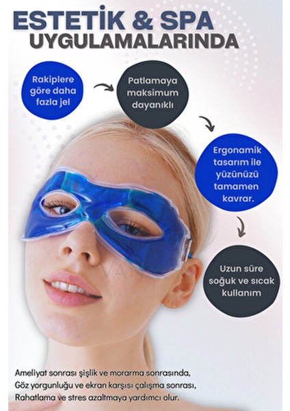 Sıcak Soğuk Termojel Buzlu Göz Maskesi, Baş ağrısı, Göz Altı Torbaları, Ödem ve Şişlik Giderici. fırsatları