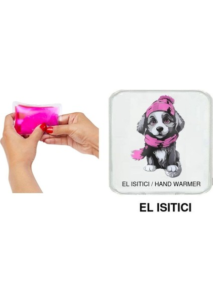 Kırmızı Bereli Köpek Cep Sobası,el Isıtıcı,sıcak Su Torbası Pvc 10X9,5CM fırsatları