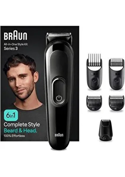 6-In-1 Multi Grooming Kit Series 3 For Beard & Hair Styling, Ultra-Sharp Blade – Mgk 3410