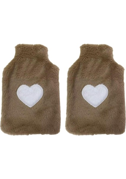2 Adet Sıcak Su Torbası Peluş Kalpli,bej Termofor 27X17CM 1 Litre fiyatları