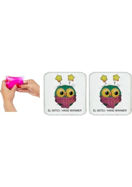 2 Adet Atkılı Baykuş Cep Sobası,el Isıtıcı,sıcak Su Torbası Pvc 10X9,5CM indirimleri