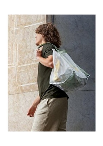 Dajlien 40 Lt 2 Parçalı Beyaz Nemi Önleyen Fileli Spor Plaj Aktivite Çantası 50X36X39 cm fırsatları