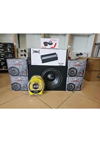 Paket Ses Sistemi 20 cm 120 Rms Seti 5 Kanallı Akgöz Sound