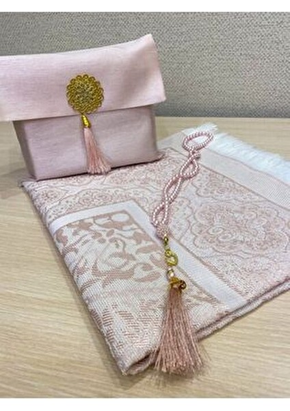 3'lü Şantuk Çantalı Hediyelik Çeyizlik Tesbih Seccade Seti fiyatları