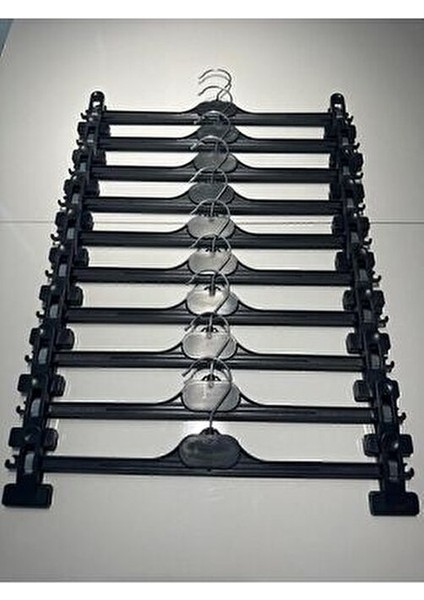 10 Adet Mandallı Pantolon - Etek Askısı - Metal Kıskaç - Kırışma Önleyici Sünger