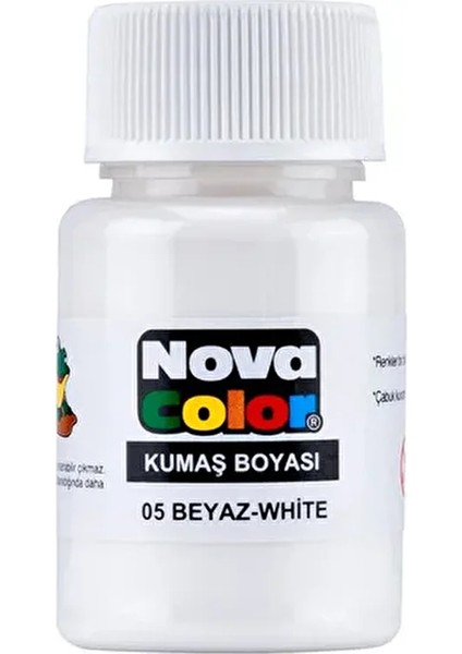 Fabric Textile Tekstil Tüp Kumaş Boyası Beyaz Renk Kıyafet Elbise Çanta Ayakkabı Pantolon Tshirt