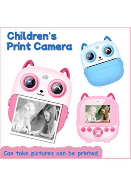 Çocuklar Için Termal Yazıcılı Dijital Fotoğraf ve Selfie Kamera Bas Çek Yazdır modelleri