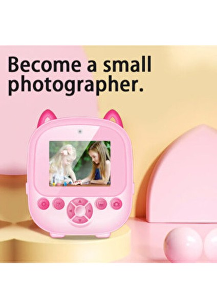 Çocuklar Için Termal Yazıcılı Dijital Fotoğraf ve Selfie Kamera Bas Çek Yazdır fırsatları