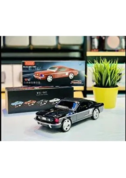 1967 Model Mastang Klasik Araba Kablosuz Bluetooth Hoparlör Speaker 10 Watt Tws Fm Radyo Sd Kart USB