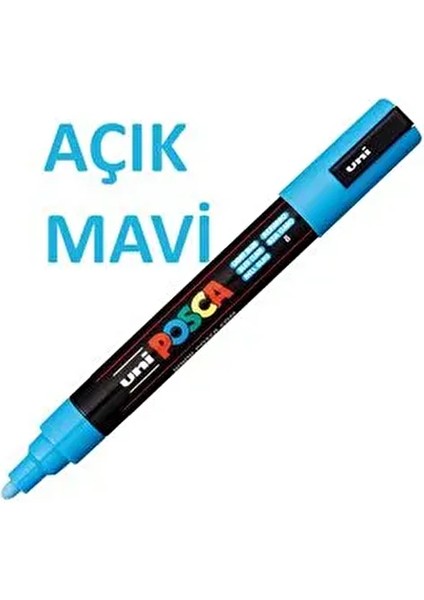 Posca Açık Mavi Marker Pc-5m (1.8-2.5mm) Poska PC5M Pc - 5m