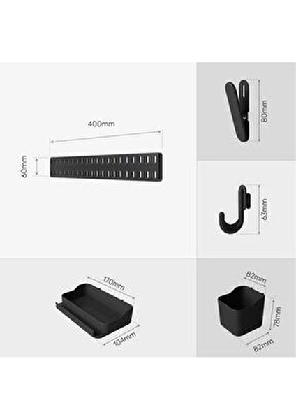 Çok Amaçlı Pano Organizatör Set 2 ( 6 x 40 cm ) Siyah fırsatları