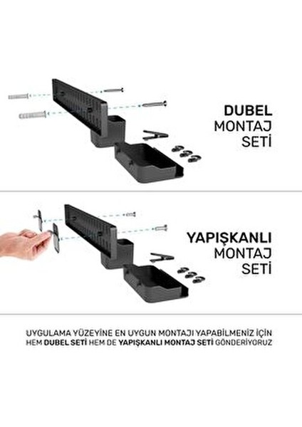 Çok Amaçlı Pano Organizatör Set 2 ( 6 x 40 cm ) Siyah indirimleri