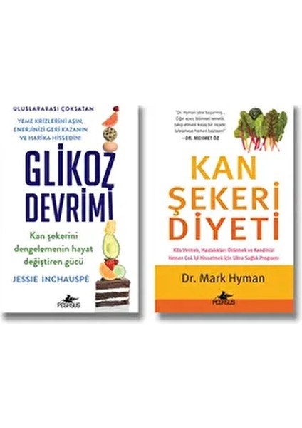 Glikoz Devrimi & Kan Şekeri Diyeti Seti (2 Kitap) | Sağlıklı Yaşam ve Beslenme Rehberi - Jessie Inchauspe & Mark Hyman
