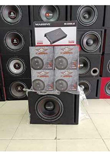 Set!! 30 cm For-Xx Kabinli Bas, 4 Adet Cadence R2-850M Kurşun Göbek 20 cm Midrange MS-B3500.4K Amfi fiyatları