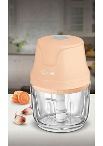 3 Bıçaklı Şarjlı Cam Gıda Doğrayıcı KC-8204 Somon fiyatları