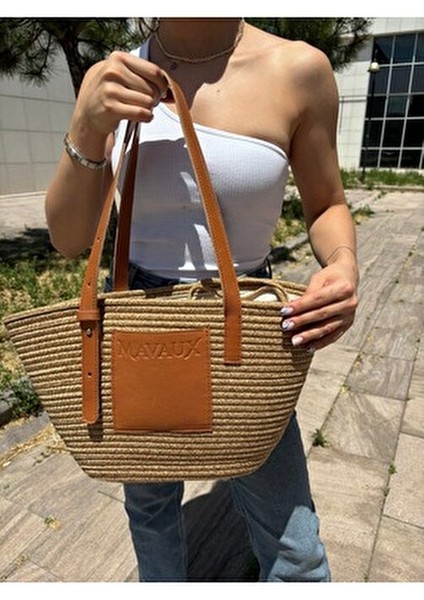 Iris Hakiki Deri İç Büzgülü Jüt Hasır Çanta Doğal Materyal ile Şık Yaz Tasarımı fiyatları