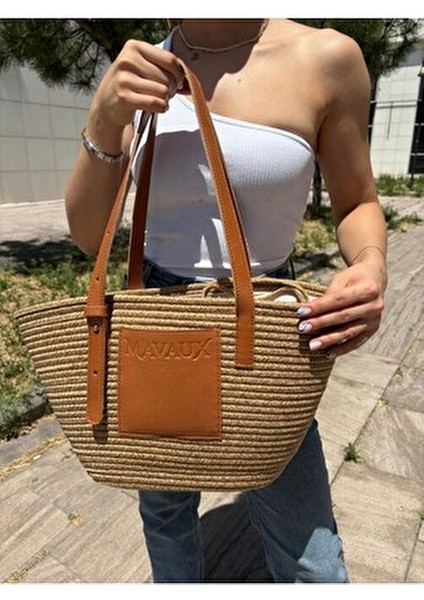 Iris Hakiki Deri İç Büzgülü Jüt Hasır Çanta Doğal Materyal ile Şık Yaz Tasarımı fırsatları