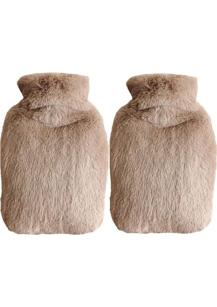 2 Adet Sıcak Su Torbası Yan Cepli Bej Peluş Termofor 27X17X2CM 1 Litre fiyatları