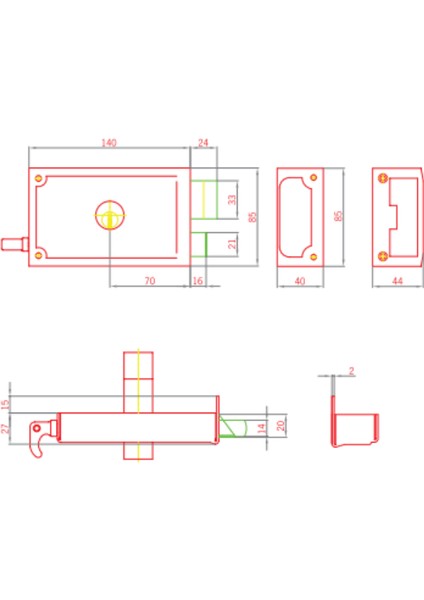 1170 Silindirli Tirajlı Kilit Karşılıklı – Demir Kapı Kilidi 140 Mm (Yeşil) fırsatları