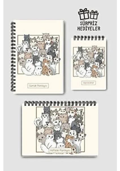 3'lü Planlama Seti, Günlük Planlayıcı, Haftalık Planlayıcı, Yapılacaklar Listesi, Akademik Ajanda