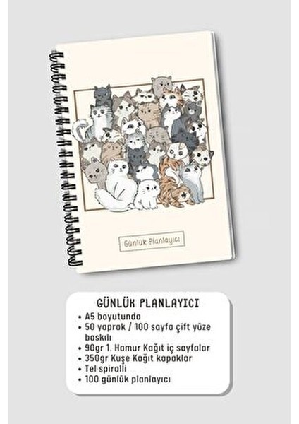 3'lü Planlama Seti, Günlük Planlayıcı, Haftalık Planlayıcı, Yapılacaklar Listesi, Akademik Ajanda modelleri