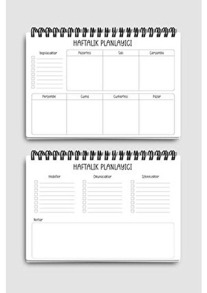 3'lü Planlama Seti, Günlük Planlayıcı, Haftalık Planlayıcı, Yapılacaklar Listesi, Akademik Ajanda
