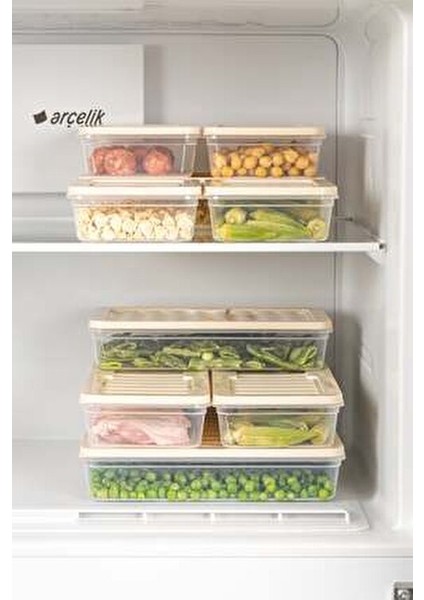 4'lü Set Freshbox Mikrodalga ve Difrize Uygun Saklama Kabı