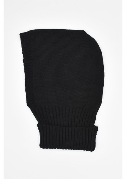 Balaclava Kadın Triko Kar Maskesi Bere Boyunluk Siyah fırsatları