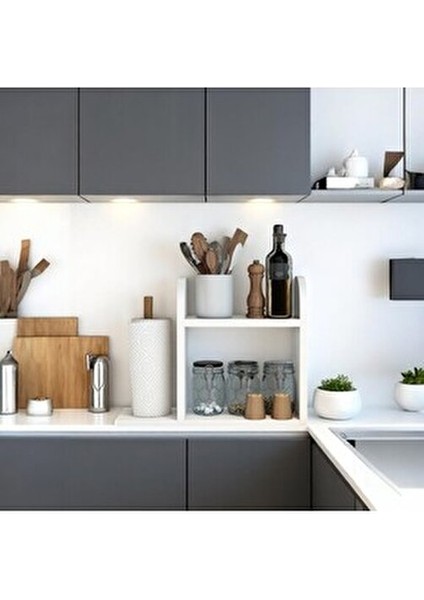 Kağıt Havluluklu Mutfak Rafı Tezgah Üstü Masa Üstü Peçetelik Raf Beyaz fiyatları