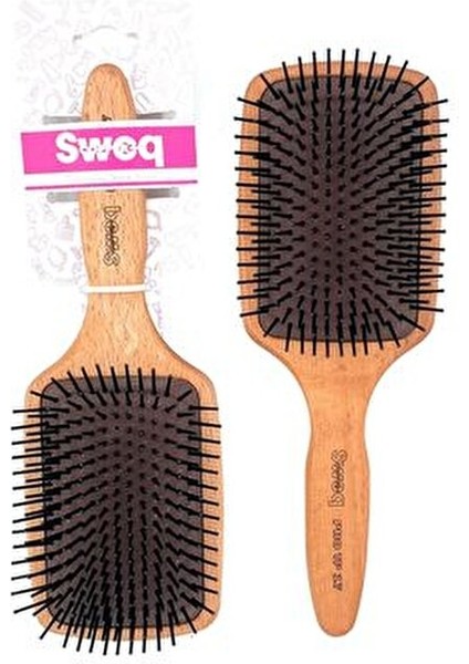 TP17 Profesyonel Açma Fırçası Ahşap Malzemeden Üretilmiş Saç Açıcı Tarak