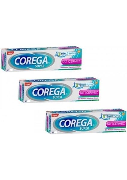 Protez Yapıştırıcı Krem-40 Gr-Tatsız-3 Kutu