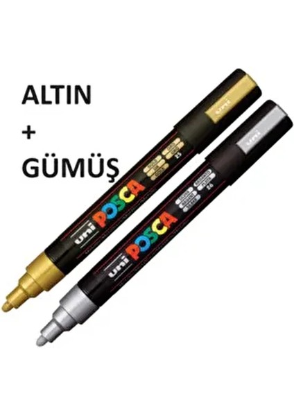 Posca 2'li Marker Pc-5m (1.8-2.5mm) Poska PC5M Pc - 5m