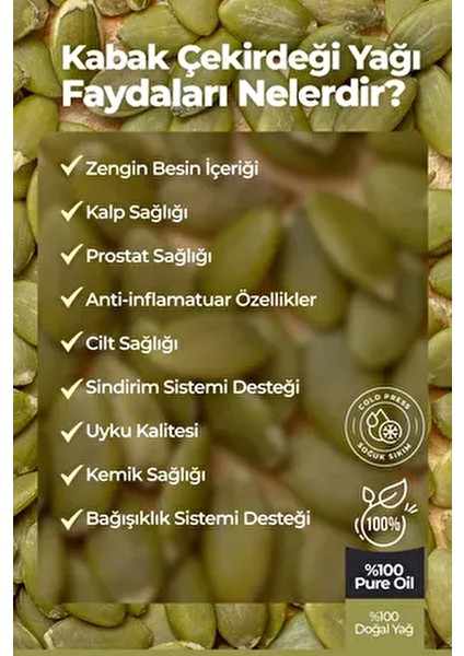 Kabak Çekirdeği Yağı Soğuk Sıkım 100 ml fiyatları