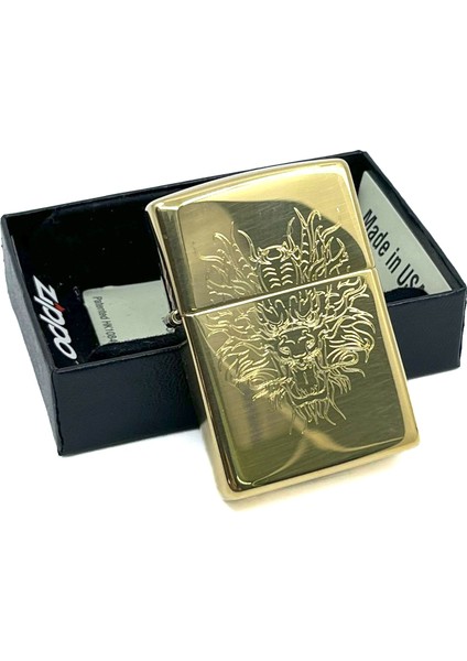 High Polish Brass Dragon Head Dizayn Çakmak