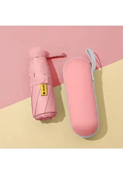 Çantalı Özel Kılıf Hediyeli Kapsül Şemsiye, Cep Şemsiye , Mini Şemsiye, Çanta Şemsiye, Küçük Hafif