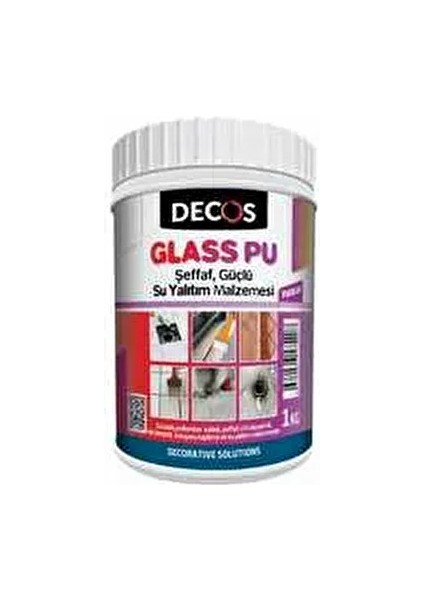Glass Pu Şeffaf Güçlü Kokusuz Su Yalıtım Malzemesi 1 kg Hafif Yaya Trafiği İçin