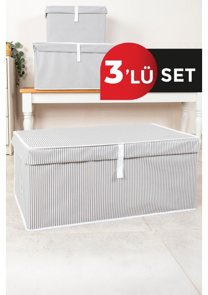 3'lü Çok Amaçlı Kutu Megaplus 70X40X30 Cm) Seti Yeni Sezon Su Geçirmez Nano Teknoloji Kumaş modelleri