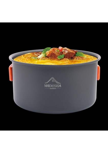 Wıdesea WSC-203J 2-3 Kişilik Alüminyum Kamp Tencere Seti Hafif Açık Hava Piknik Kaynatma Tenceresi Çaydanlık Kızartma Tavası (Bpa Içermez, Fda Sertifikalı Değildir)-Gri/kırmızı (Yurt Dışından) indirimleri