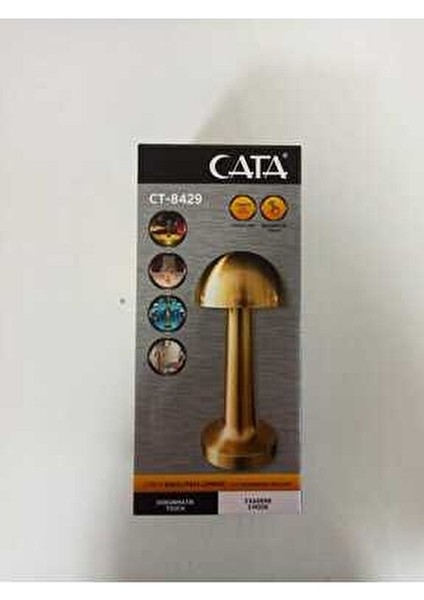 Lizbon Şarjlı Dokunmatik Masa Lambası Gold Renk C.a.t.a CT-8429 fırsatları